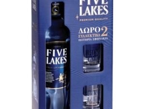 Vodka Five Lakes 700ml Με 2 Ποτήρια Vodka Five Lakes 700ml Με 2 Ποτήρια