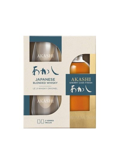 Akashi Whisky Blended 500ml Gift Pack (2 Glasses) Akashi Whisky Blended 500ml Gift Pack (2 Glasses)
